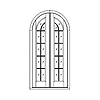 10-lite arcthop French double door
Unit Dimension 49" x 104"
Door Dimension 23-3/8 x 100-3/8"
Panel - none
Glazing - IG, SDL